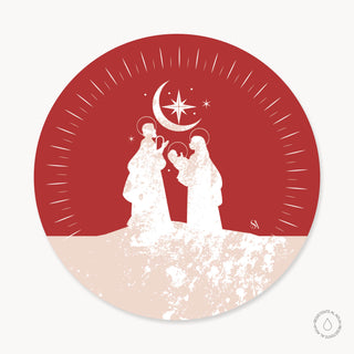 Red Nativity Funda de Bajaplatos Semi Impermeable