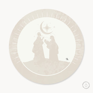 Cream Nativity Funda de Bajaplato Semi Impermeable