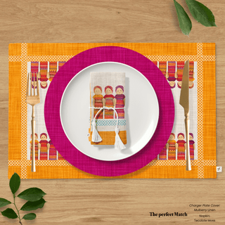 Individual Worry Doll Gold Sienna Linen / Set 2