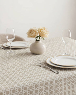 Mantel Wheat White Rattan