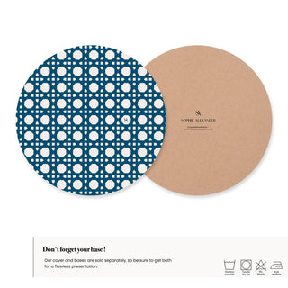 Funda de Bajaplato Admiral Blue Rattan