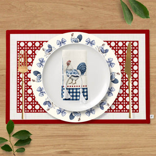 Individual Dark Red Rattan / Set 2