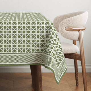 Mantel Earth Moss White Rattan