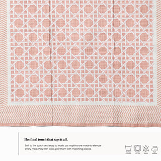 Servilleta Rose Cloud White Rattan