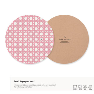 Funda de Bajaplato Petal Pink Rattan