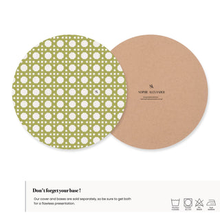 Funda de Bajaplato Olive Mist Rattan