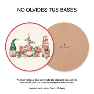 Red Gnomes Funda de Bajaplatos Semi Impermeable