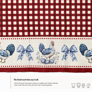 Servilletas Red Farmhouse Toile