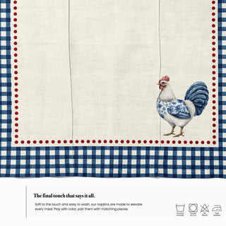 Servilletas Blue Farmhouse Toile