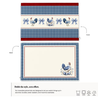 Individual Blue Farmhouse Toile / Set 2