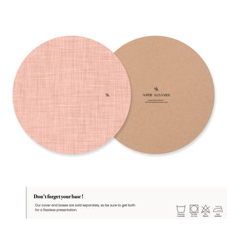 Funda de Bajaplato Rose Cloud Linen