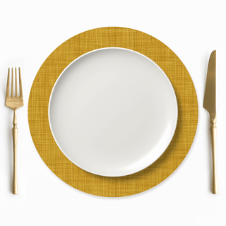 Funda de Bajaplato Harvest Mustard Linen