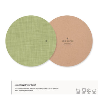 Funda de Bajaplato Olive Mist Linen