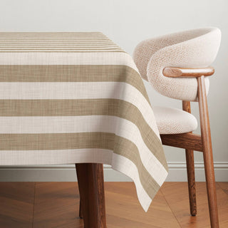 Mantel Wheat Linen Stripes