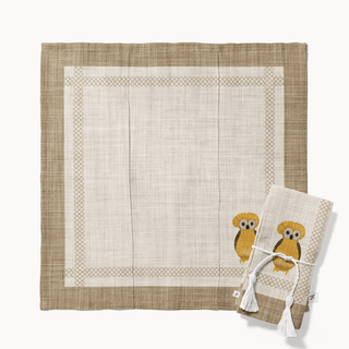 Servilleta Owl Mustard Vanilla Linen