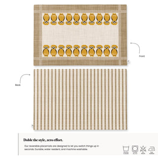 Individual Owl Vanilla Linen / Set 2