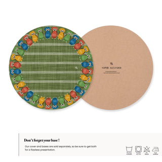 Funda de Bajaplato Owl Earth Moss Linen