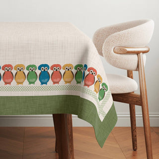 Mantel Owl Earth Moss Linen