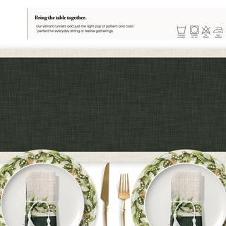 Camino de Mesa Night Forrest Linen