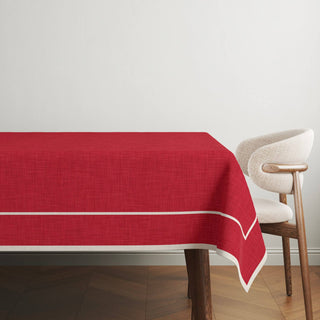 Mantel Cherry Red Linen
