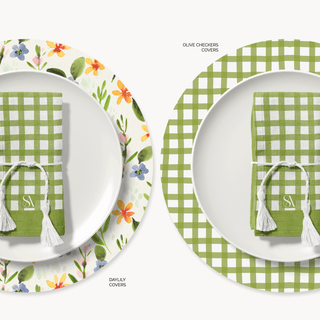 Servilleta Olive Checkers