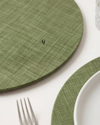 Funda de Bajaplato Earth Moss Linen