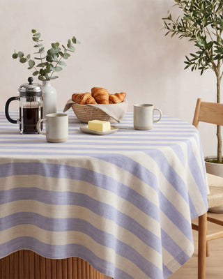 Mantel Hydrangea Linen Stripes