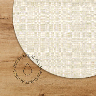 Powder Rustic Linen Funda de Bajaplato Semi Impermeable