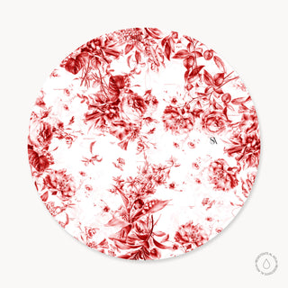 Red French Toile Funda de Bajaplatos Semi Impermeable