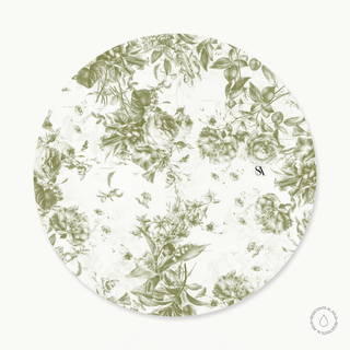Olive French Toile Funda de Bajaplatos Semi Impermeable