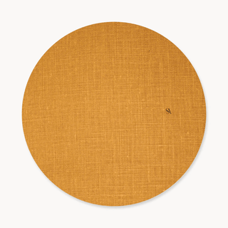 bright Ochre Linen Funda de Bajaplato Semi Impermeable